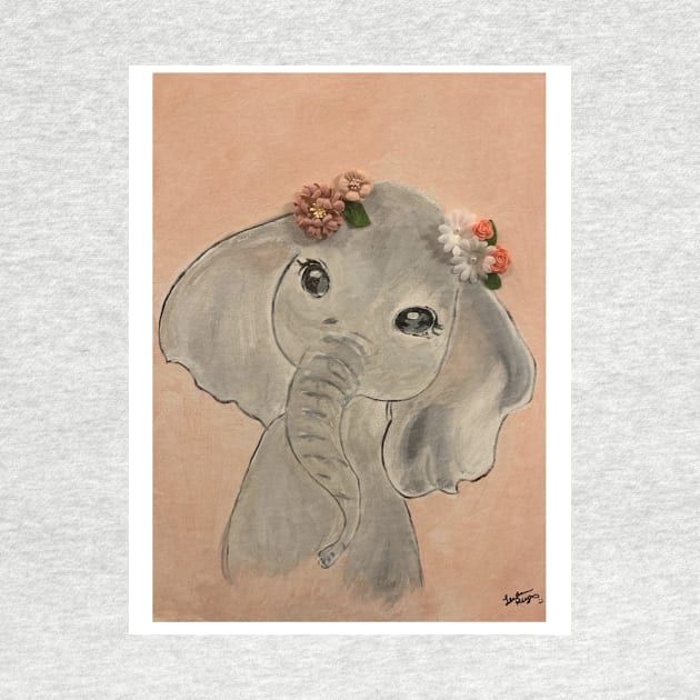 Baby girl elephant by Morrisey Lee T’s 